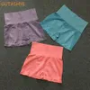 Gutashye hoge taille naadloze sportschool shorts fitness yoga korte scrunch butt yoga shorts spandex roze korte training legging T200412