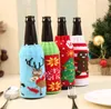 Noël Tricoté Bouteille De Vin Couverture Party Favor Xmas Bière Vins Sacs Santa Bonhomme De Neige Moose bières bouteilles couvre en gros SN5686