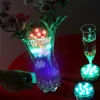 Shiny Party Decor 10 LED Lampa Zanurzalna Pilot Multicolor Kwiatowy Wazon Baza Wodoodporna Światła Ozdoba urodzinowa