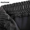 ACHOAE 레이디 전체 길이 PU 가죽 바지 Drawstring 스포츠 스타일 긴 스웨트 여성 헐렁한 캐주얼 연필 Pantalon Mujer 211102