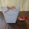 Gift Wrap Papieren Tas Dank u Merci Opvouwbare Box Bruiloft Gebied Birthady Party Gunsten Tassen Handgemaakte Candy Sieraden Stropdas Geschenken Craft Packaging