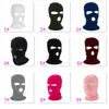 Buraco New Ski Mask 3 Balaclava Malha Hood Motocicleta Motocicleta Capacete Chapéu Face Shield Beanie Cap HH9