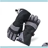 Protective Gear Snow Sports & Outdoors Windproof Veet Padded Warm Gloves For Men Women Thermal Ski Winter Fleece Waterproof Drop Delivery 20