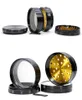 Tobacco Smoking Herb Grinders 63mm Aluminium Alloy With Clear Top Window Lighting Grinders 12 Colors