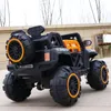 Children's Large Electric Cars Outdoor Toys Off-road Vehicle with Swing Early Education Electric Gaming Car for Kids Ride On