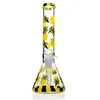 Glass Bong Smoking Water Pipe Hookah 10 inch Shisha Pipes Glow In The Dark Bee Dab Bongs Rig Beaker Bubbler W/ ICE Catcher Hookahs