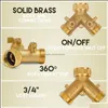 Supplies Patio, Lawn Home & Watering Equipments Fast Brass Plastic Garden Hose Splitter Y-Type Connector Distributor For Outdoor Tap And Fau