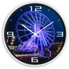 Zegary ścienne w nocy Ferris Wheel Light Clock Moda Silent Duży salon Real Po Home Decor