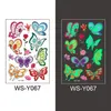 Luminous tattoo stickers waterproof temporary cute dinosaur unicorn mermaid tattooes children cartoon sticker free ship 30pcs