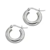 SHANICE Ins S925 Sterling Silver Stud Thick Tube Round Circle Hiphop Rock Chunky Small Earrings For Women