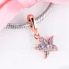 Sparkling Starfish Dangle Charm Silver kralen voor sieraden maken Fits 925 Silver Original Charms Bracelets For Woman DIY Q0531