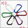 Hooks Rails Storage Housekee Organization Home & Garden Shape #4#5 Snap Hook Hanger Keychain Hiking Cam Colorf Aluminum Spring Carabiner Rin