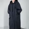 Kvinnor Loose Long Coat Outewear Ladies Trench Coat Female Hooded Long Coat Spring Autumn T200828