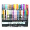 12/24/36/48PCS Color Gel Pen Set Metallic Pastel Glitter Neon Watercolor Brush Marker Pen Set For Drawing Design Art Marker Supplies