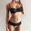 NXY Sexy Setwomens Lace Bras Zestaw Bielizna Majtki Unikalne Faliste Krawęda Brassiere Zbierz Seksowna Bielizna Plus Rozmiar AA A B C D DD E Cup 1129