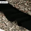 Zeveity Женщины винтажные змеиные кожные печати Sashes шифоновое мини-платье шикарные дамы с длинным рукавом бантик воротник Vestido повседневные платья DS4446 210306