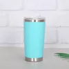 Kupalar 20oz Çift Duvar Buz Bira Termal Kupa Paslanmaz Çelik İzoleli Yalıtımlı Tumbler Kahve Seyahat Kupası Lid2303