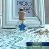 10 pçs / lote de alta qualidade 6ml vidro frasco de perfume carro pingente de carro mini frasco de embalagem perfume recarregável com tampa de madeira
