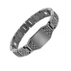 Wollet Magnetic Therapy Stainless Steel Carbon Fiber Bracelet for Men Can Relieve Pain Cross Customizable 211124