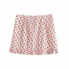 [DEAT] Summer Fashion Sleeveless Sling Tops Printing High Waist Skirts Elegant Women Two-piece Suit 13Q133 210527