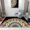 Coussin/oreiller décoratif motif Mandala tapis carré anti-dérapant tapis de sol tapis 3D antidérapant salle à manger salon doux chambre