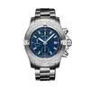 Новый Super Avenger II 1884 Mens Watches Quartz Chronograph Bracelet Bracelet из нержавеющей стали сапфировый стеклянный стеклянный черный синий кожа Sport3410