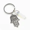 Fashion Keychain Hand of Fatima Charm Blue Evil Eye Hamsa Hands Pendant Handbag Charms Natural Stone Key Rings Keyring Chains Hold5928991