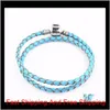 Hochwertiger edler Schmuck, gewebt, 100 % echtes Leder, Mix-Größe, 925er-Silberverschluss, Perle für Pandora-Charms-Armband, DIY-Markierung Cvkub