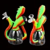 Shisha Hookah Squid Hookahs Eau Fumeur Pipe Bécher Bong Bong Bongs Bongs DAB Silicone Tuyau de tuyau