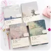 Koreanska Kawaii Vintage Flower Notebook Journal Diary Weekly Planner Organizer Paper Notepad A5 Agendas Fyra inre sidor 210611