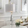 Lampada da tavolo in cristallo in stile europeo, lampada da comodino per camera da letto, moderna lampada americana per soggiorno di hotel di lusso, luce creativa