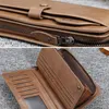 Wallets Baellerry Men Long Fashion Desigh Zipper Card Holder Leather Purse Solid Coin Pocket High Quality Male