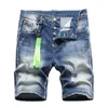 Mänsmålade jeansshorts Jeans Sommarficka Stor storlek Casual Distressed Holes Slim fit Herr Korta byxor Byxor DY1125