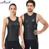 Maillot de bain Combinaison Top 3mm/2mm Thermique Sans Manches Néoprène Gilet Pour Hommes Femmes Plongée Surf Natation Voile Minceur Sauna Peau Lisse