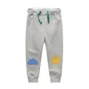 Jumping Meter Neue Baby Hosen Hosen Sun Applique Kordelzug Jungen Mädchen Jogginghosen Herbst Frühling Kinder Hosen Kinder Kleidung 210306