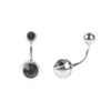 316L Titanium Steel Belly Button Ringar Clear CZ Crystal Navel Rings Belly Rings Belly Piercing Partihandel Pris