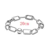 High-quality womens 925 Sterling silver Charm Me Slender Link Bracelet, suitable for the original pan DIY bracelet jewelry