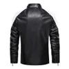 Весенние мужские винтажные кожаные куртки флисовые повседневные мотоцикла PU пиджак байкер кожа ветровка 4xL 211009