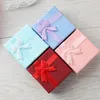 Boxes Packaging Display Smycken 4 x 4 x 3cm Bow Gift Present Case Pendant Earring Ring Square Smycken Box Jllzuj