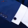 SavoyShi Högkvalitativa länkar för herrskjorta Knappar Round Blue Star Sten Cuff Link Gift Män Smycken Gravering Namn