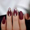 2019 Mjewelly Fake Nails Custom Matte Rhinestones 3D Handmade Нажмите на ногти для ногтей для ногтей