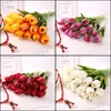 Latex Conseils Artificielle Pu Bouquet De Fleurs Real Touch Fleurs Pour La Décoration De La Maison De Mariage Décoratif 11 Couleurs Option Lx5932 Drop Delivery 2021