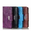 Wielofunkcyjne 6 kart Slot Flip Leather Wallet Case dla iPhone 13 11 12 Pro Max Mini XR XS 8 7 Samsung S21 Plus Fe Phone Holder Stand Kickstand Moda Pokrowiec