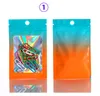 4 Colors Unique Matte Aluminum Foil Zip zipper Gift Bags Frosted Window Resealable Jewelry Trinkets Nail Stickers Eyelashes Beads Powder