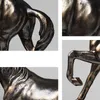 Sculpture de cheval Creative Home Sculpture Sculpture Résine Artisanat Décoration Meulettes Souvenir