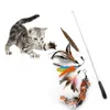 Toys de gato PCs/set Retracável Funny Stick Pet Supplies DIY Substituição Pets Pets Teaser Set Kitten Dog Exercício Rodcat Catcat