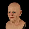 Altre forniture per feste di eventi Halloween Realistic Lattice Old Man Mask Disguisce I nonni horror People Maschere piena con i capelli Prop9107861
