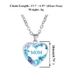 Hartvormig Crystal Glass Hanger Kettingen voor Dames Party Sieraden Hart Moeders Dag Ketting voor Mam Gift