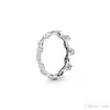 Kvinnors 925 Sterling Silver Wedding Rings Cubic Zirconia Diamonds för Pandora 18K Gold Rose Gold Plated Rings Engagement Ladies Present med låda