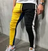 2019 NOUVEAU Noir et Blanc Rayures Hommes Joggers Pantalon Décontracté Fitness Hommes Sportswear Survêtement Bas Maigre Pantalon De Survêtement Pantalon